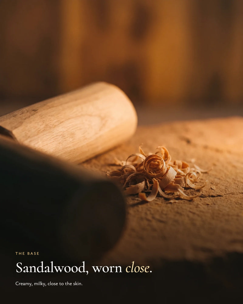 The base: creamy Indian sandalwood