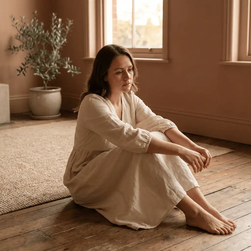 Woman seeking quiet contemplation