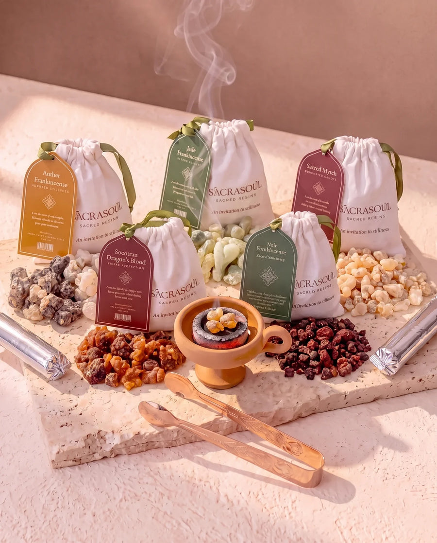 The Alchemist, five frankincense resins with the full fire kit