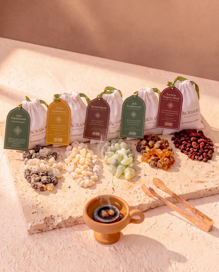 The Alchemist, five frankincense resins with the full fire kit