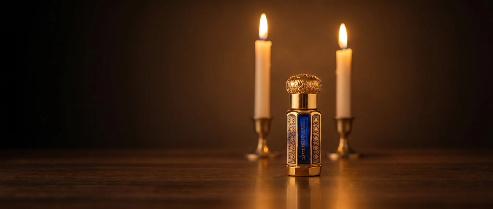 Inner Sanctum by candlelight, the stillness before you turn inward